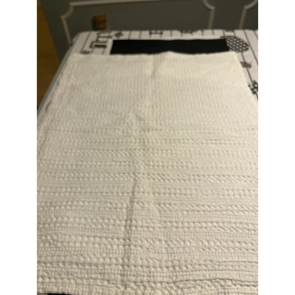 3 Pottery Barn White Waffle Knit 100% Cotton 26x20” Pillow Cover Shams